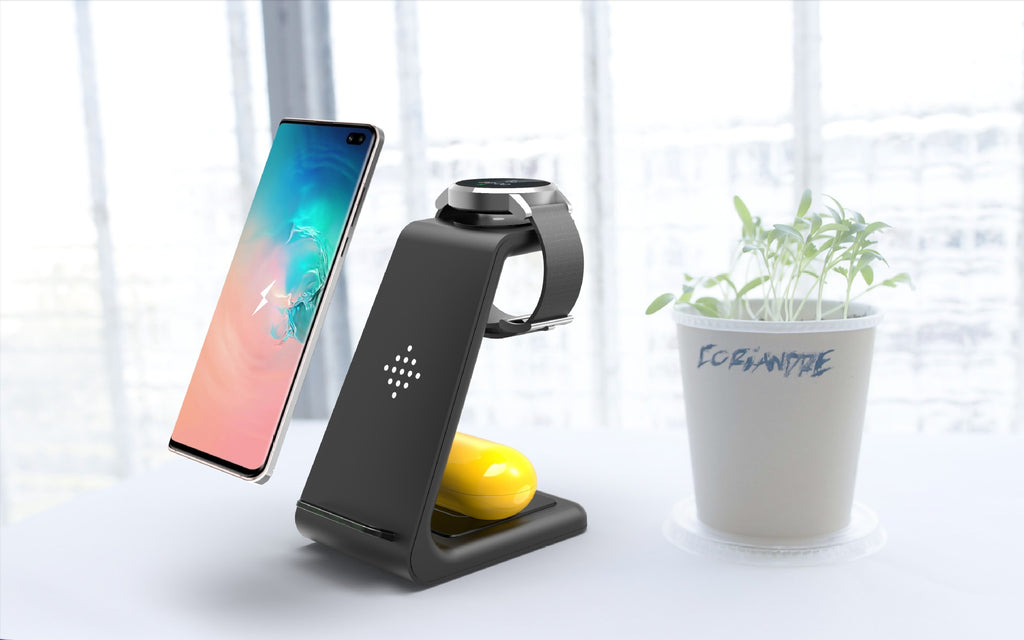 3-in-1 Wireless Charging Dock for Phone, Watch & Earbuds