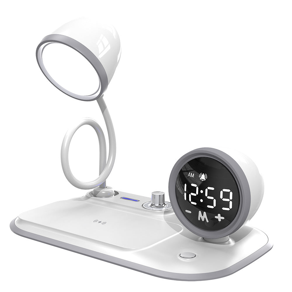 Smart 3-in-1 Desk Lamp with Wireless Charging & LED Clock