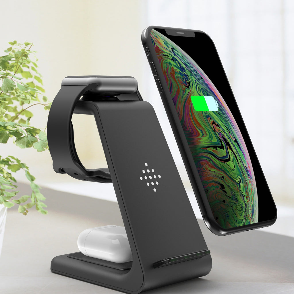 3-in-1 Wireless Charging Dock for Phone, Watch & Earbuds