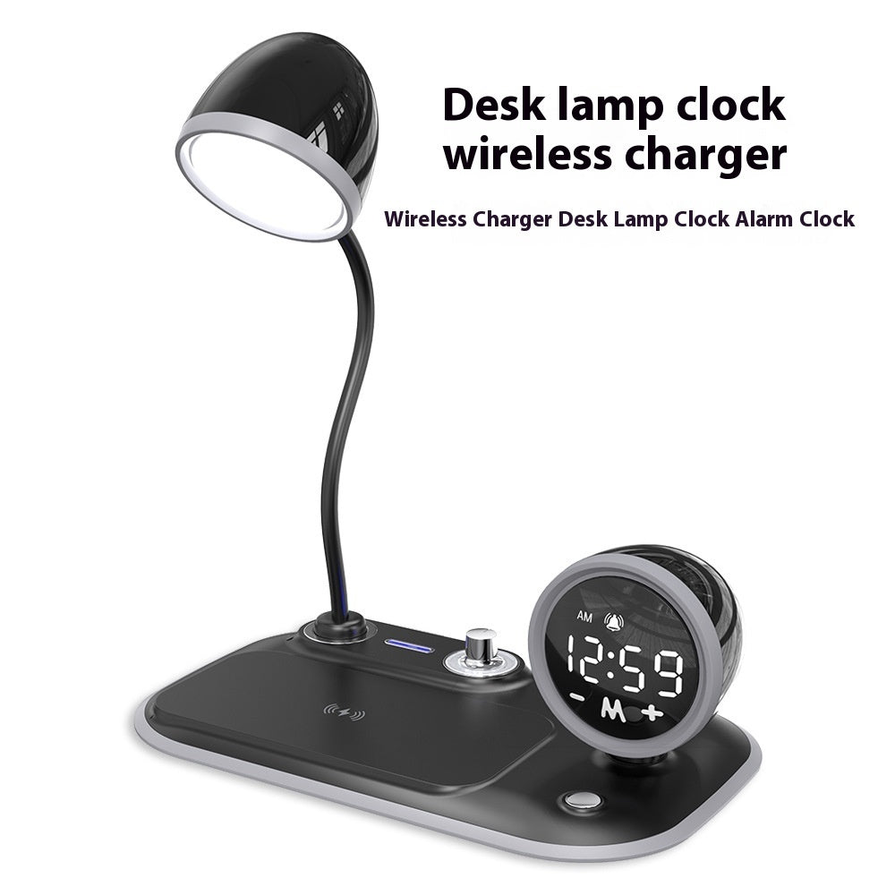 Smart 3-in-1 Desk Lamp with Wireless Charging & LED Clock
